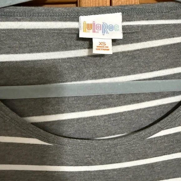 Gray and White LulaRoe IRMA XS - Picture 2 of 2